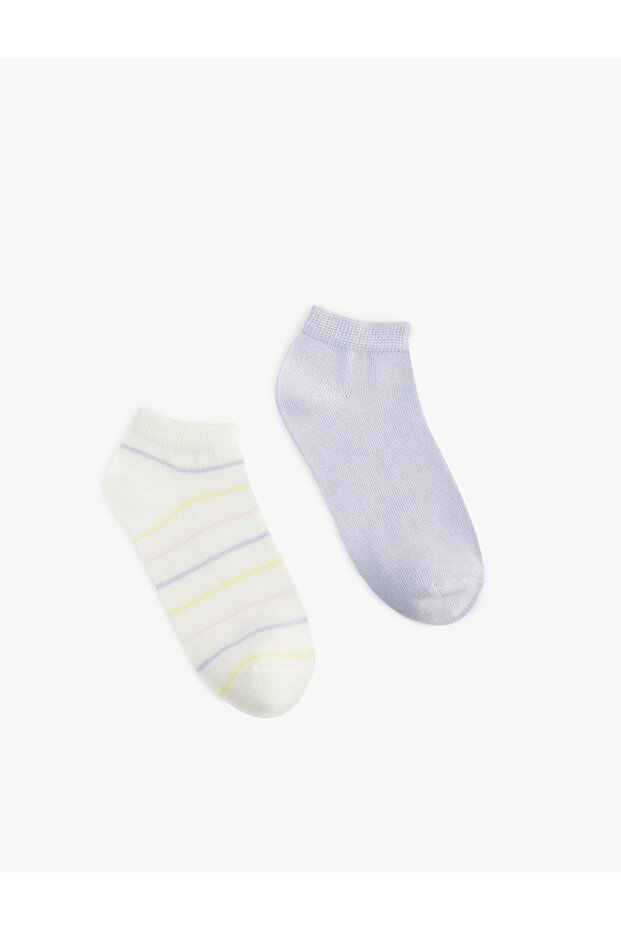 Cotton Pack of Striped 2-Piece Booties Socks Set
