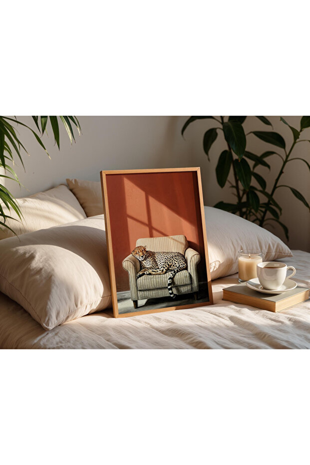 One Piece Living Room Office Decor Painting Sleeping Cheetah Vrynt