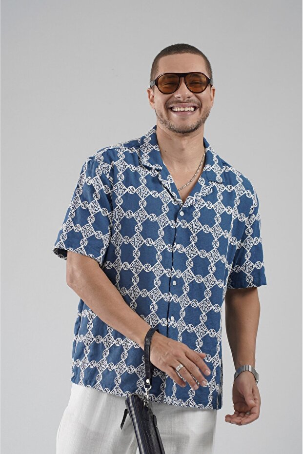 Regular Fit Patterned Breathable Men's Shirt