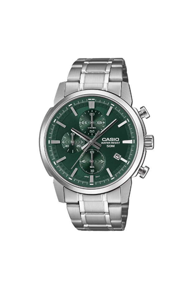 Men's Chronograph Green Dial Watch - MTP-E510D-3AVDF