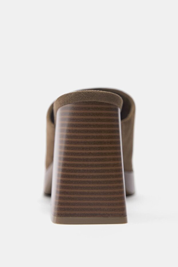 Ahşap topuklu sabo - 5