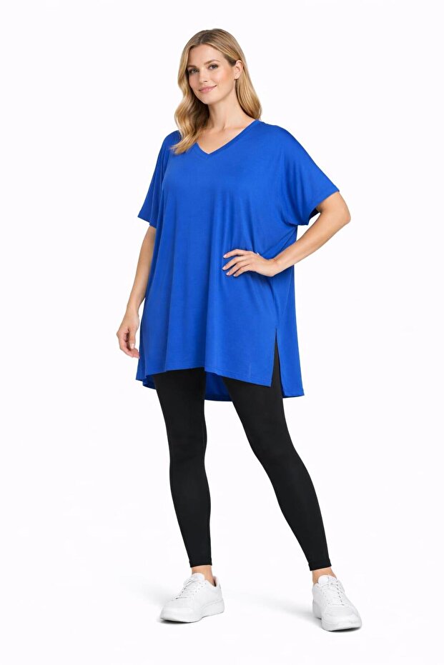 Slit Plus Size Tunic - 1