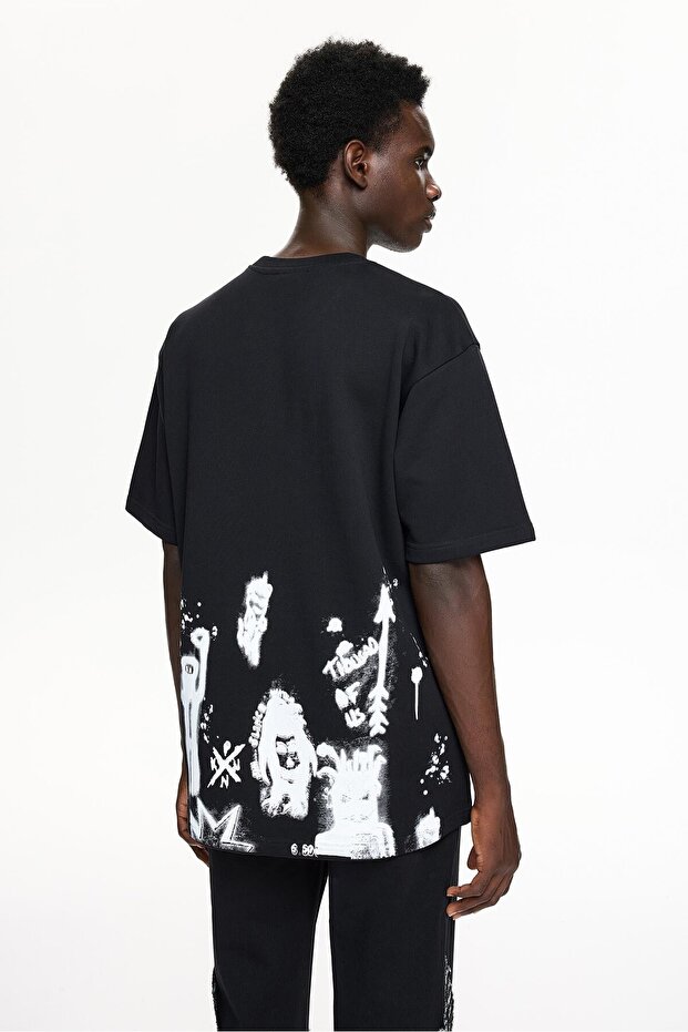 OVERSIZED TEE 047 L -NOIR - 6