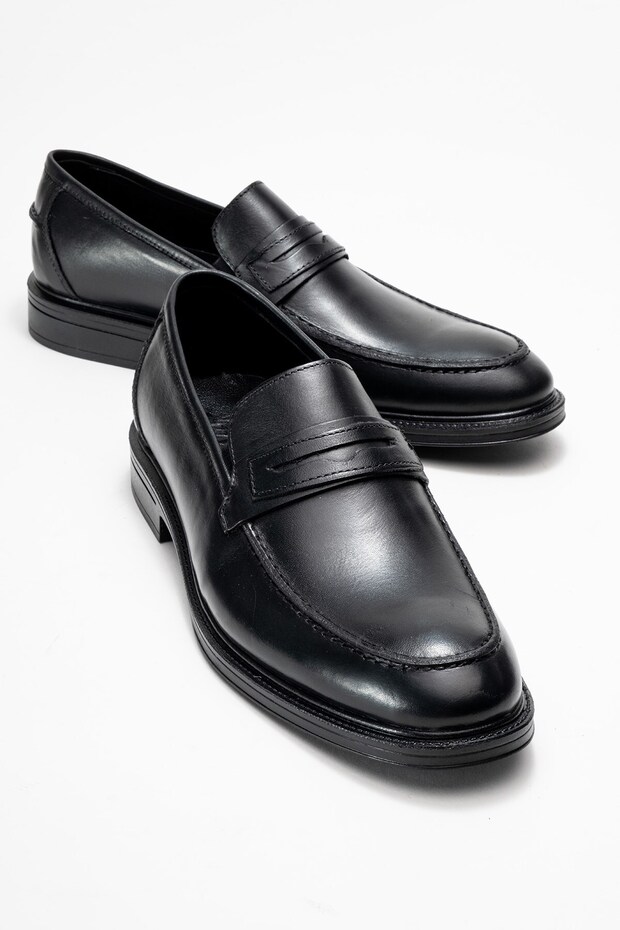 100% Genuine Leather , Inner Outer D Leather B Laceless Men's D Leather Shoes