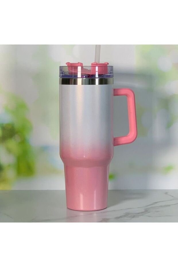 Wave Vacuum Car Cup 1200ML - With Stainless Steel Straw and silicone hose H20-2