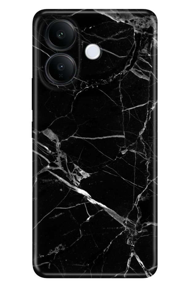 Vivo V60 Lite 5g Compatible Case Colorful Silicone Printed Tpu Marble Black