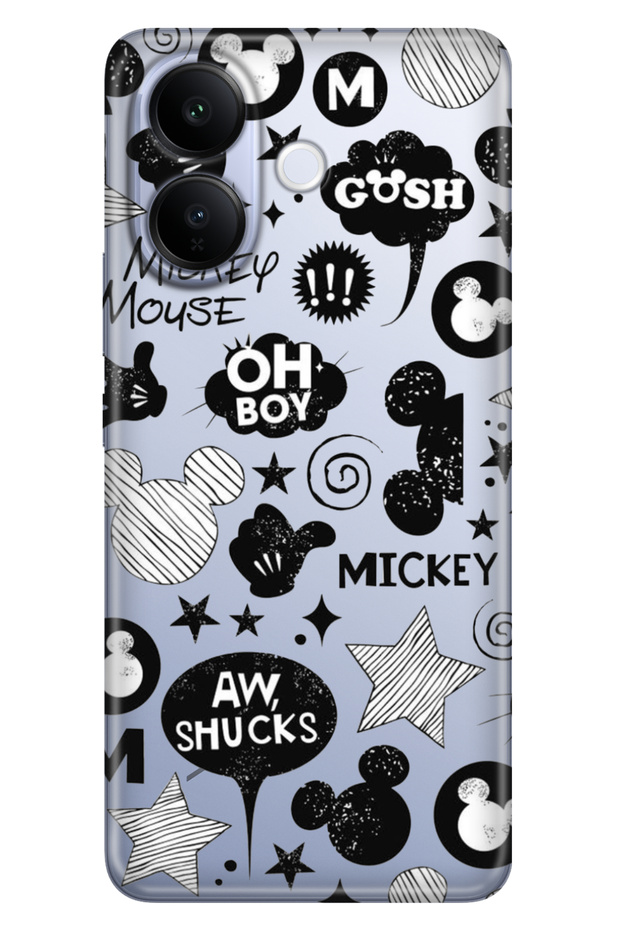Vivo V60 Lite 5g Compatible Case Colorful Silicone Printed Tpu Mickey