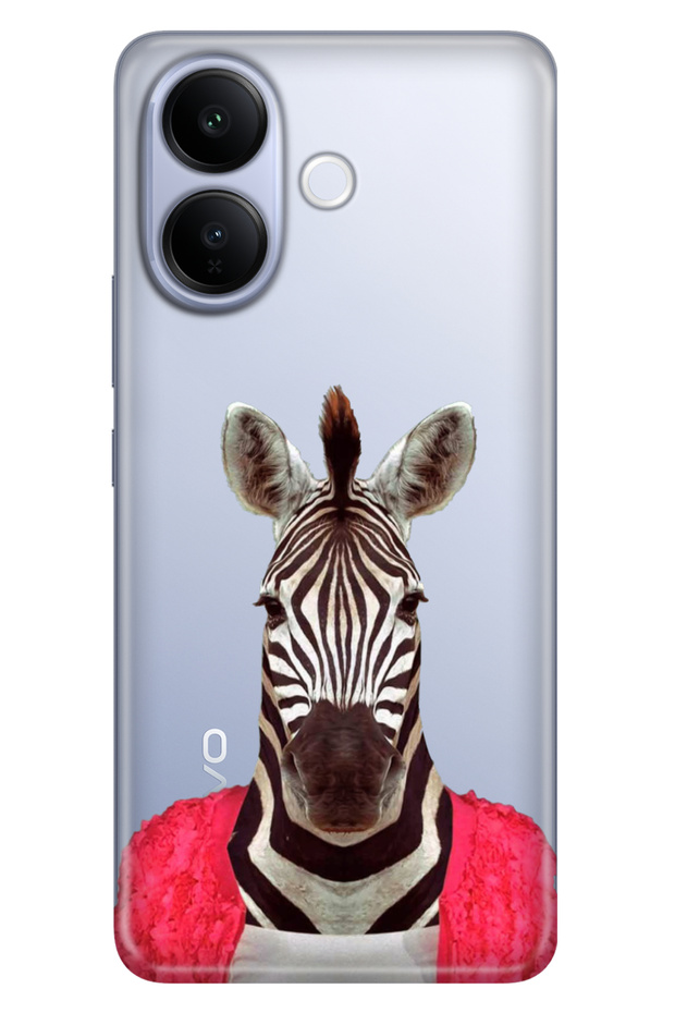 Vivo V60 Lite 5g Compatible Case Decorative Silicone Printed Cover Cute Zebra