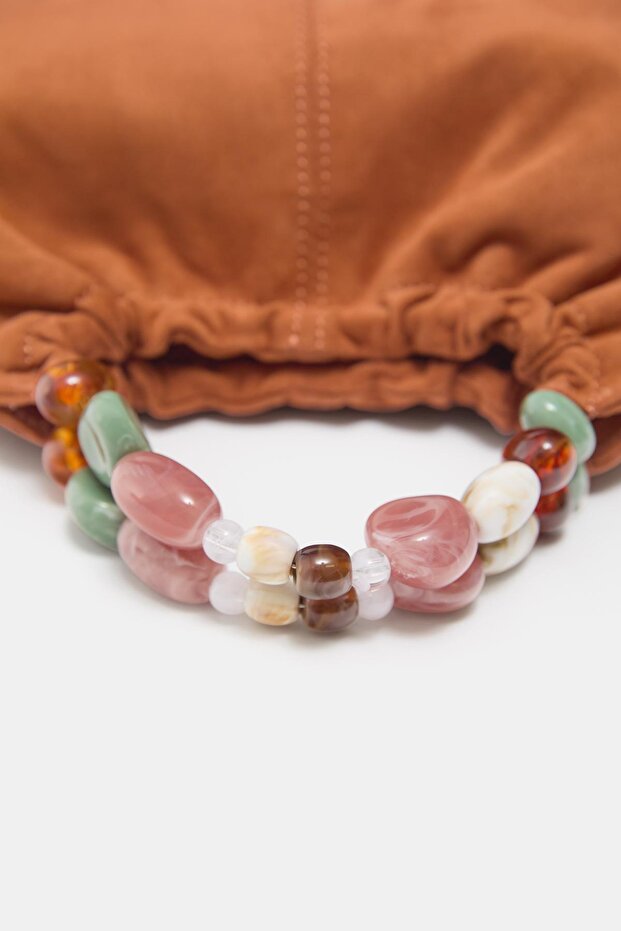 Boncuk detaylı el çantası - 5