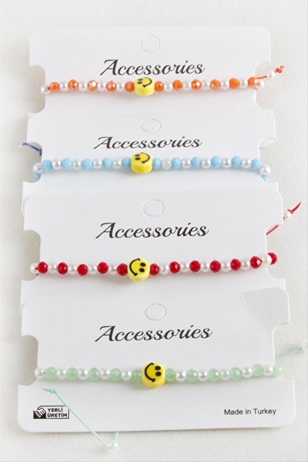 سوار LVSQVR Emoji Pearl Crystal M مكرمية من الخيوط (131758) - أرجواني