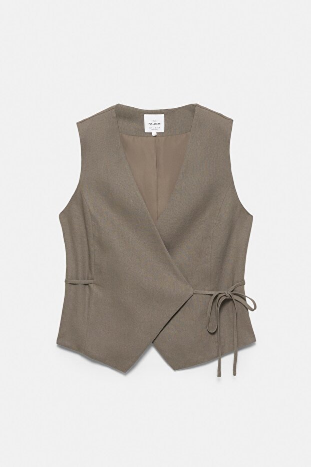 Rustik keten yelek - 7