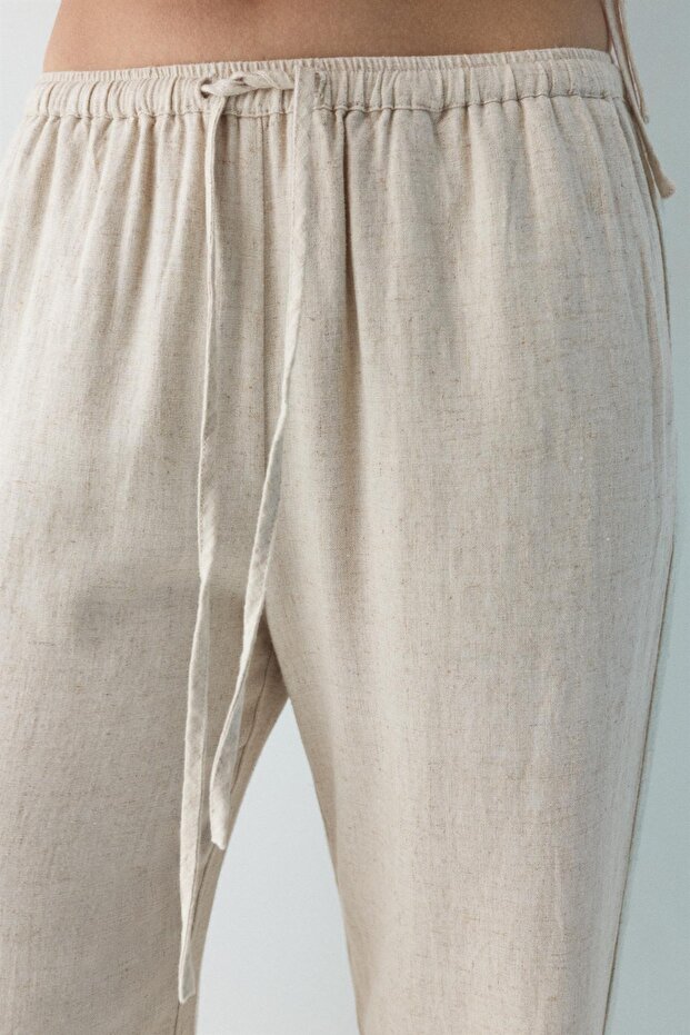 Keten jogger pantolon - 6