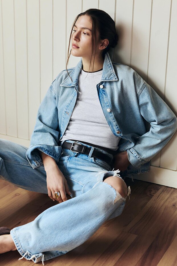 Yırtık boyfriend jean - 1