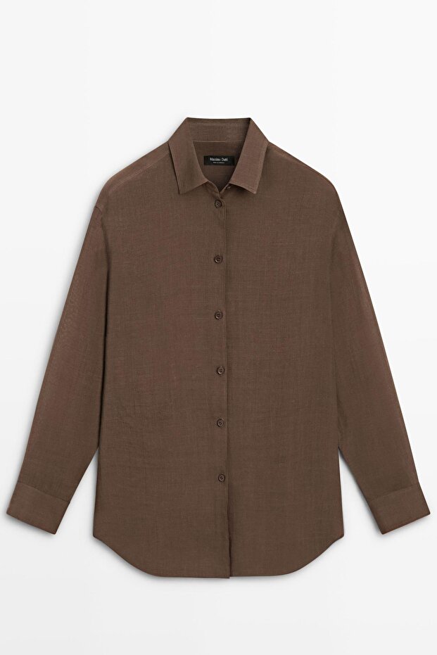 Yakalı dökümlü gömlek - 5