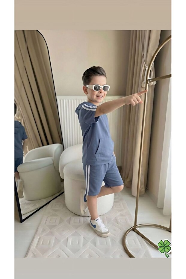 Hooded Shorts Sofya Linen Fabric 2-Piece Men's Suit