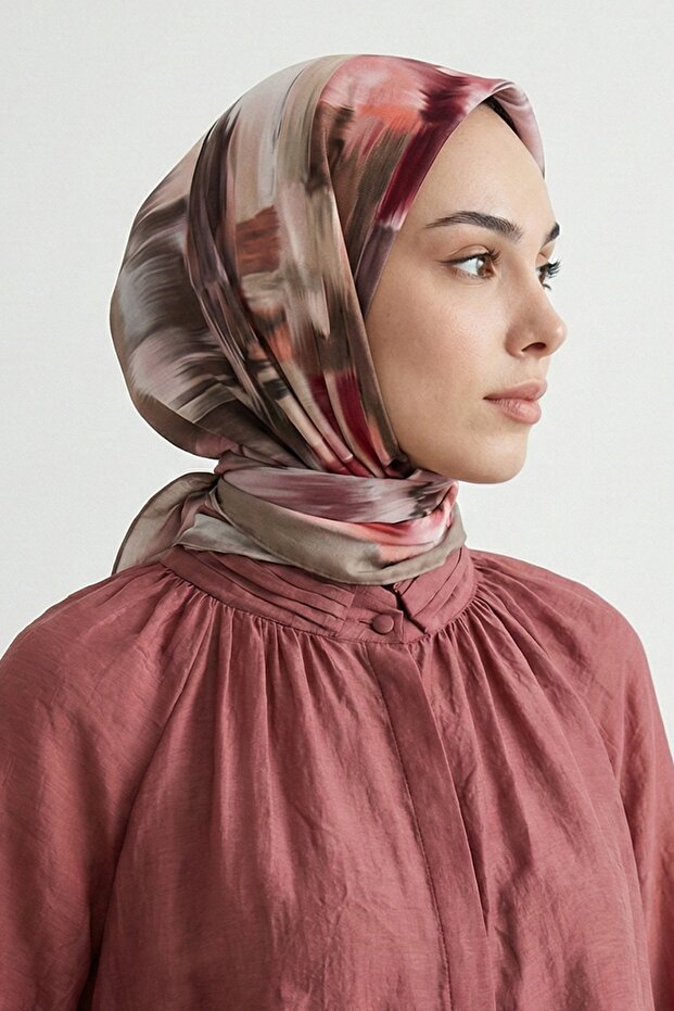 وشاح ملون ناعم من فرو المنك قطن