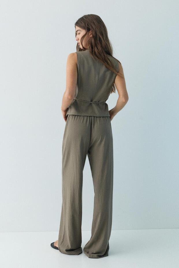 Rustik keten yelek - 5