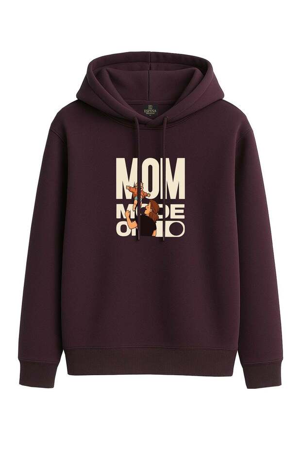 Hooded Mom Mode on Printed Sweatshirt