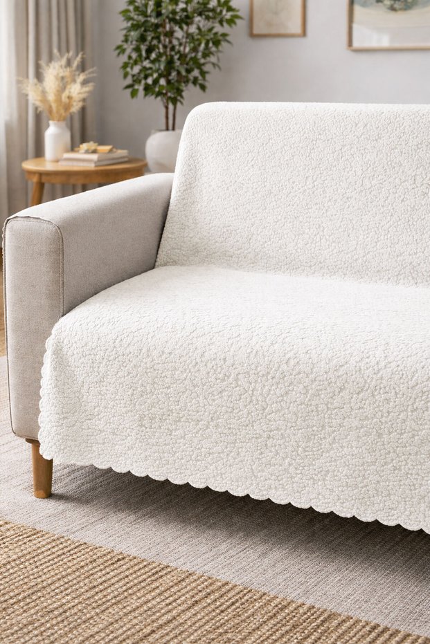 Lily Embossed Soft Four Transitional Non-Slip Premium Sofa Bed with Sponge & Sofa Cover 170X210