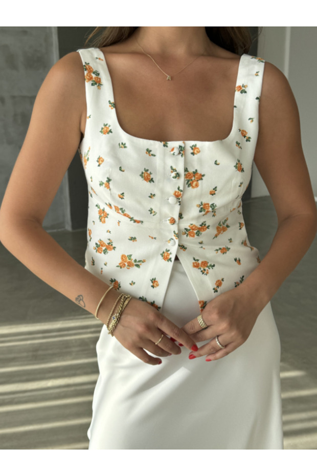 Çi̇çek D Patterned Vest - 2