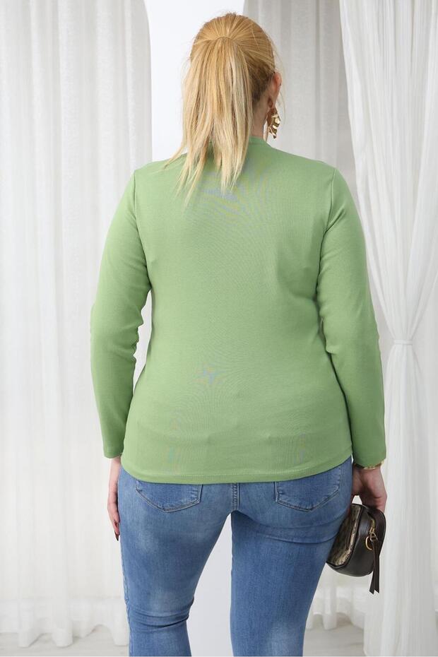 Plus Size Cotton Stretch Fabric Basic Blouse - 8