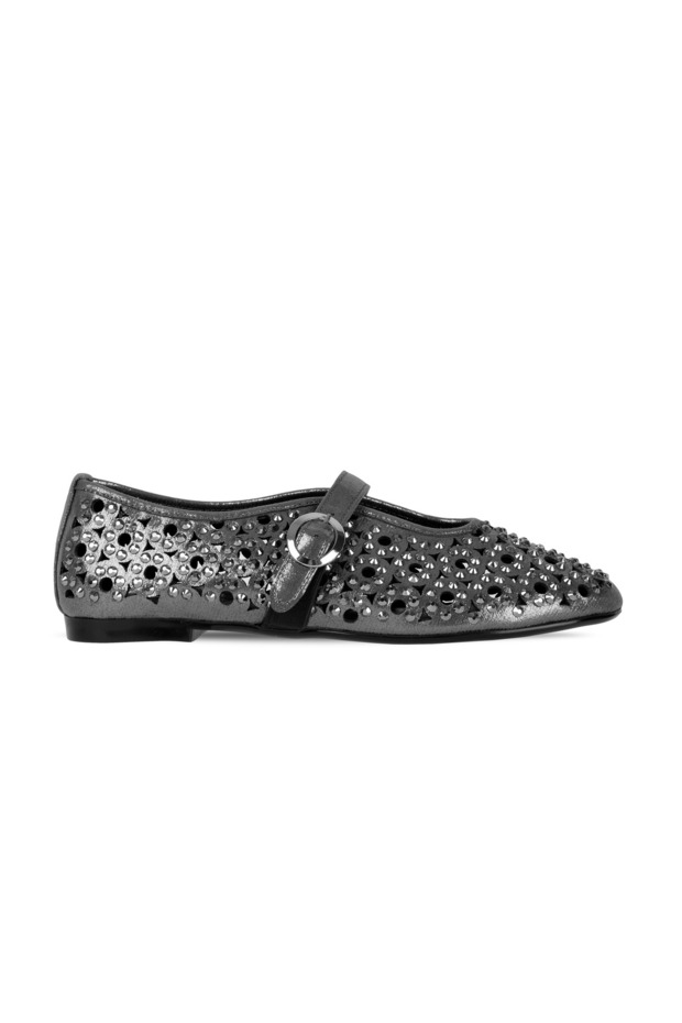 Clover Women's Single Strap Stone-Embellished Ballet Flats B4428