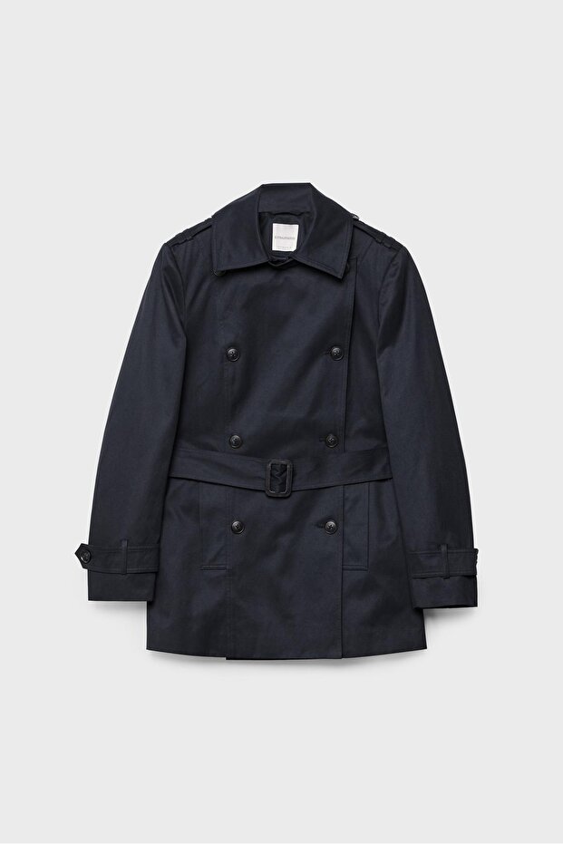 Basic kısa trençkot - 6