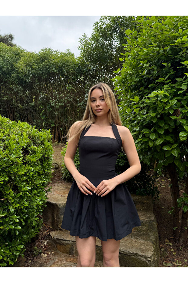 Rochie cu guler halter - 4