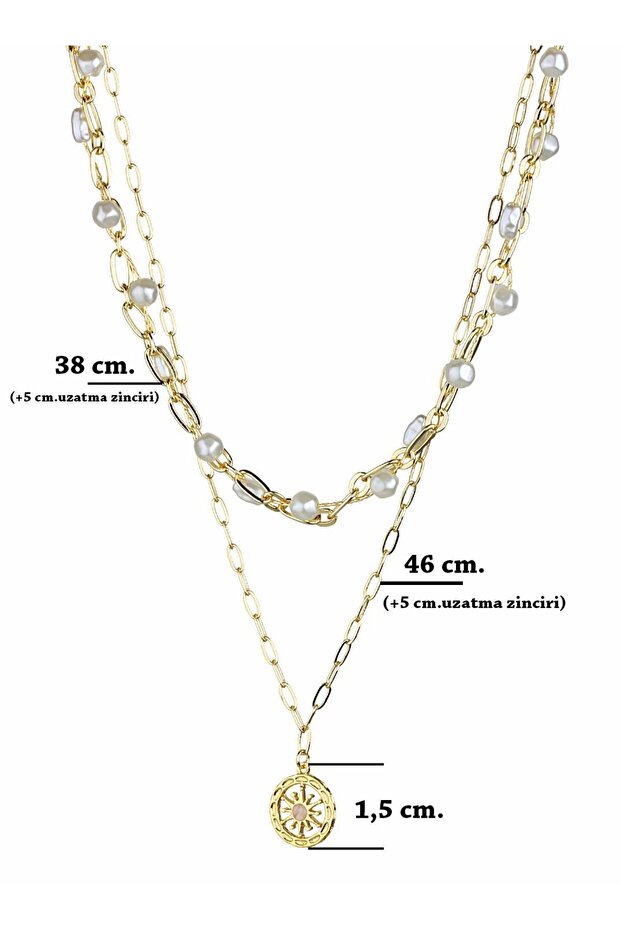 Double Combination Layered Necklace - 5