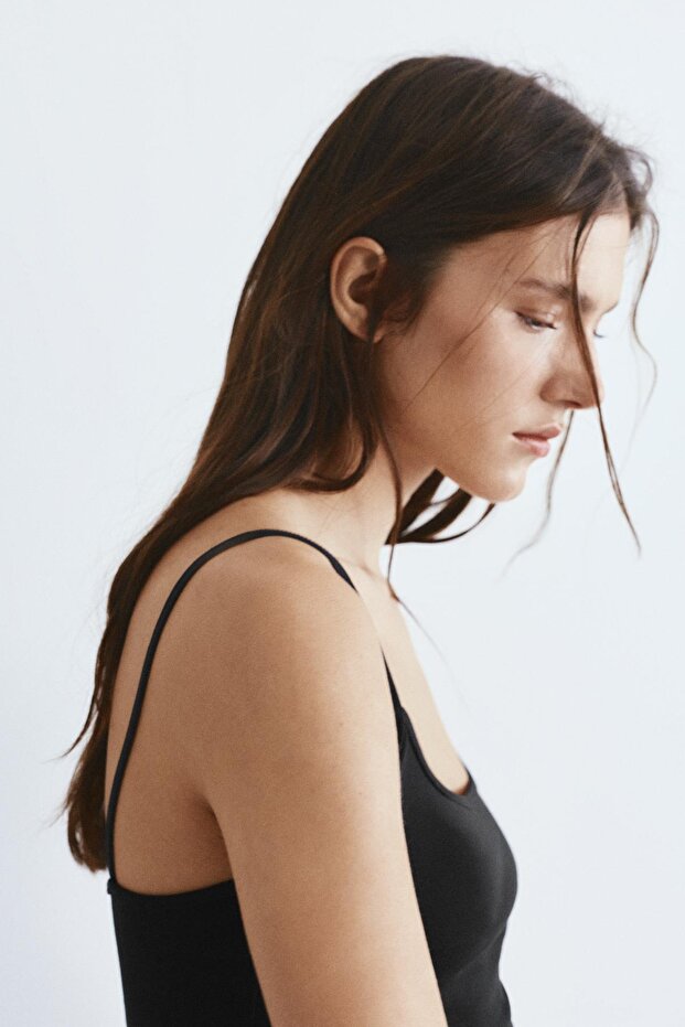 İnce askılı tişört - 5