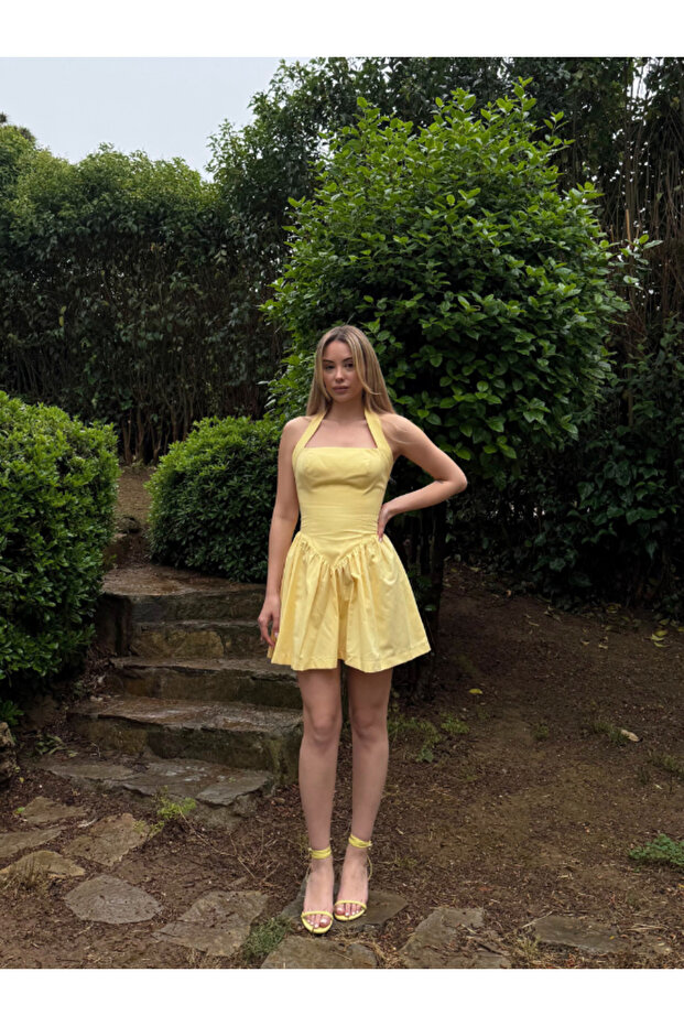 Rochie cu guler halter - 5