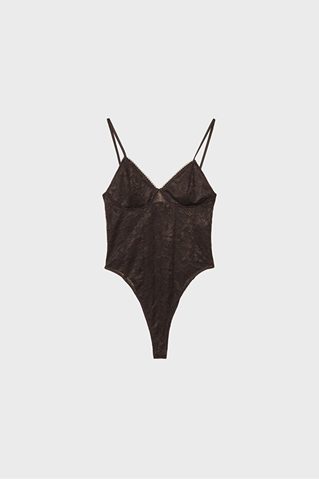 Dantel askılı body - 6