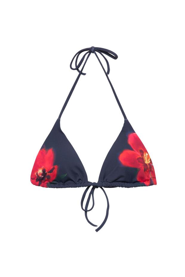 Çiçekli üçgen bikini üstü - 3