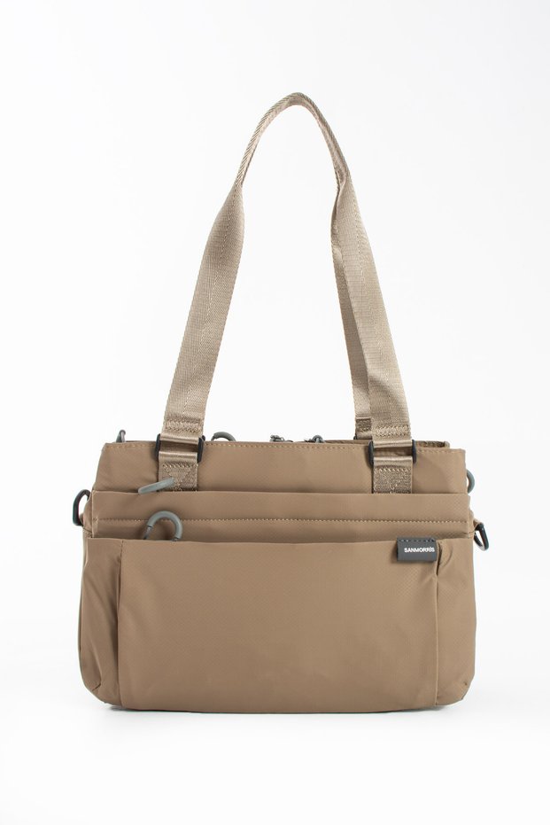 Sanmorris 6-Compartment Waterproof Women's Parachute Fabric Crossbody Bag and Shoulder Bag Shopper