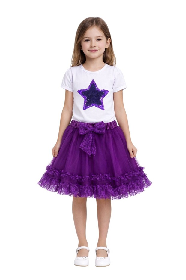 23 April Show Outfit Girls' Skirt T-Shirt Set A139