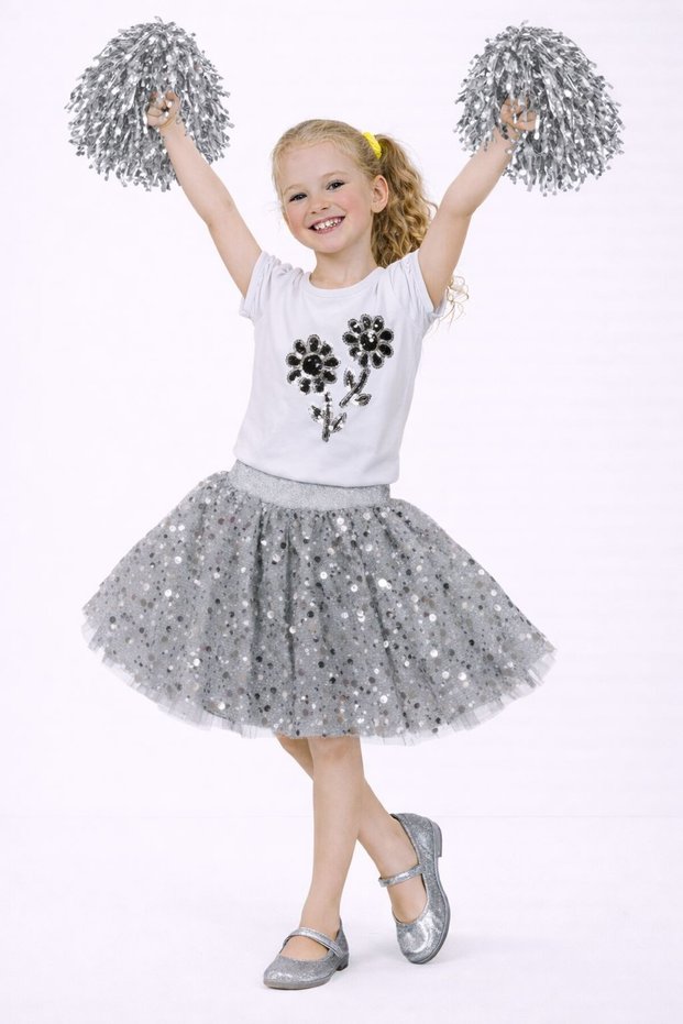 23 April Show Outfit Girls' Skirt T-Shirt Set A007