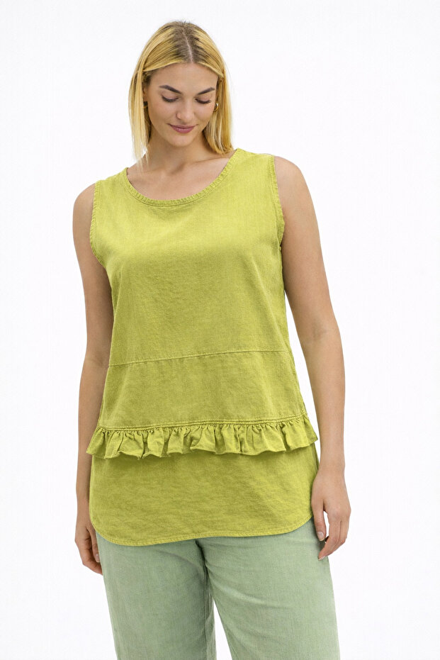 Women's Blouse - Women's Ruffled Blouse - 1630