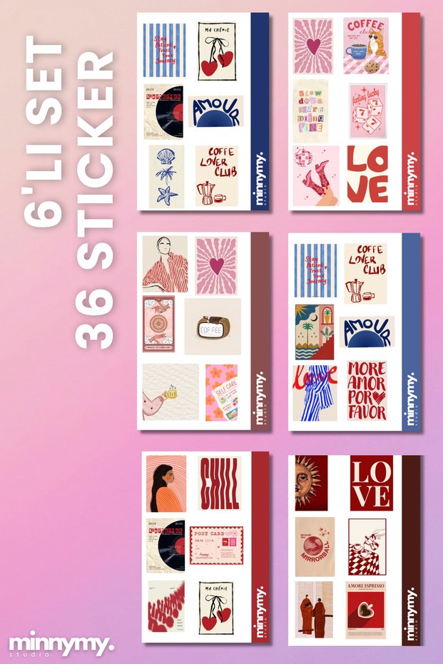 Pinterest Amore Collection Sticker, Decal, Agenda, Journal, Planner, Bullet Journal, Scrapbook