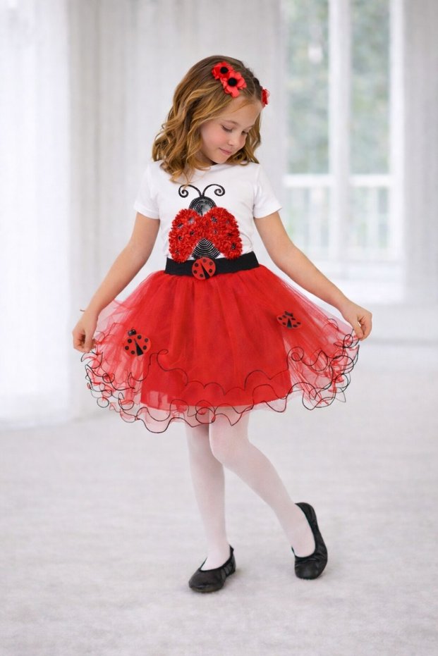 23 April Show Outfit Girls' Skirt T-Shirt Set D096