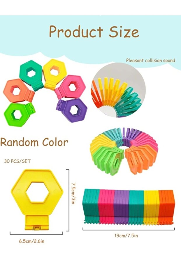 Fidget Loop children's puzzle, with stacking function and decompression loops, multicolor, 20cm - 5