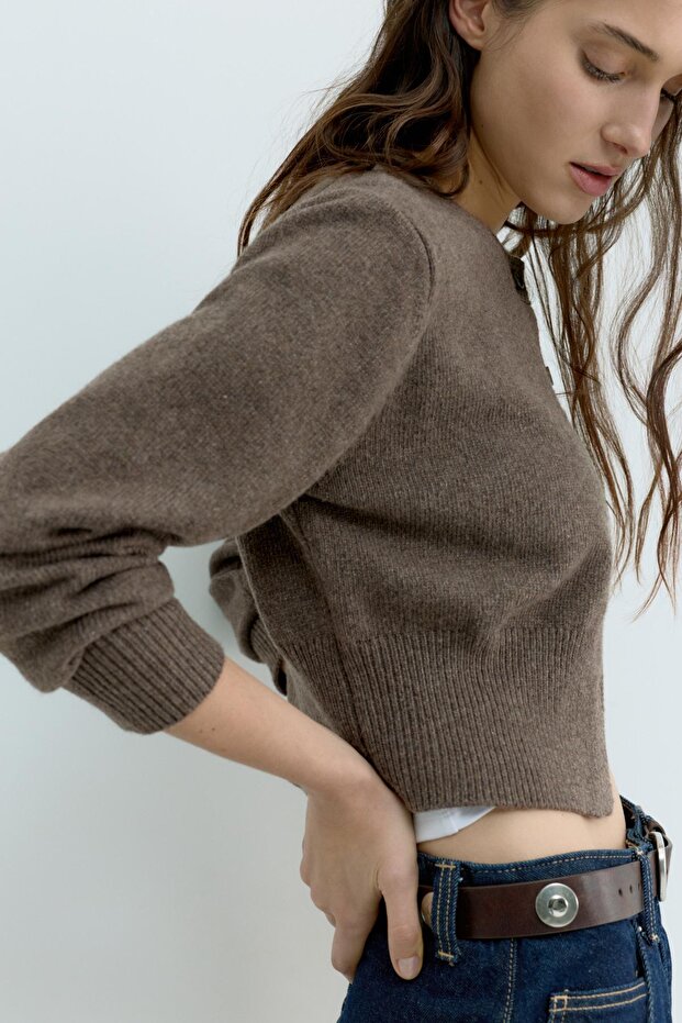 Kısa düğmeli hırka - 6