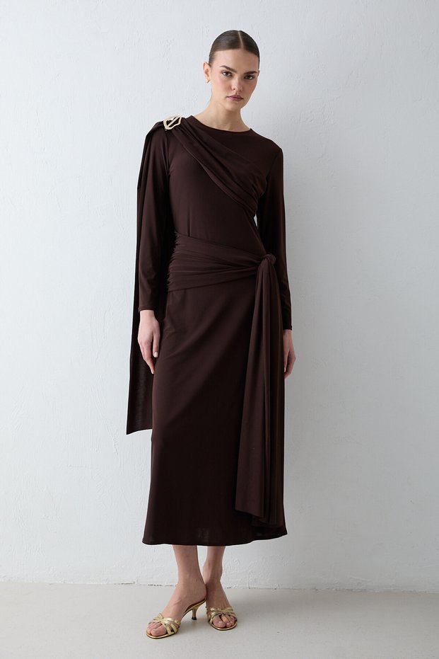 Stretch Fabric Tie-Detail Dress 32-2663