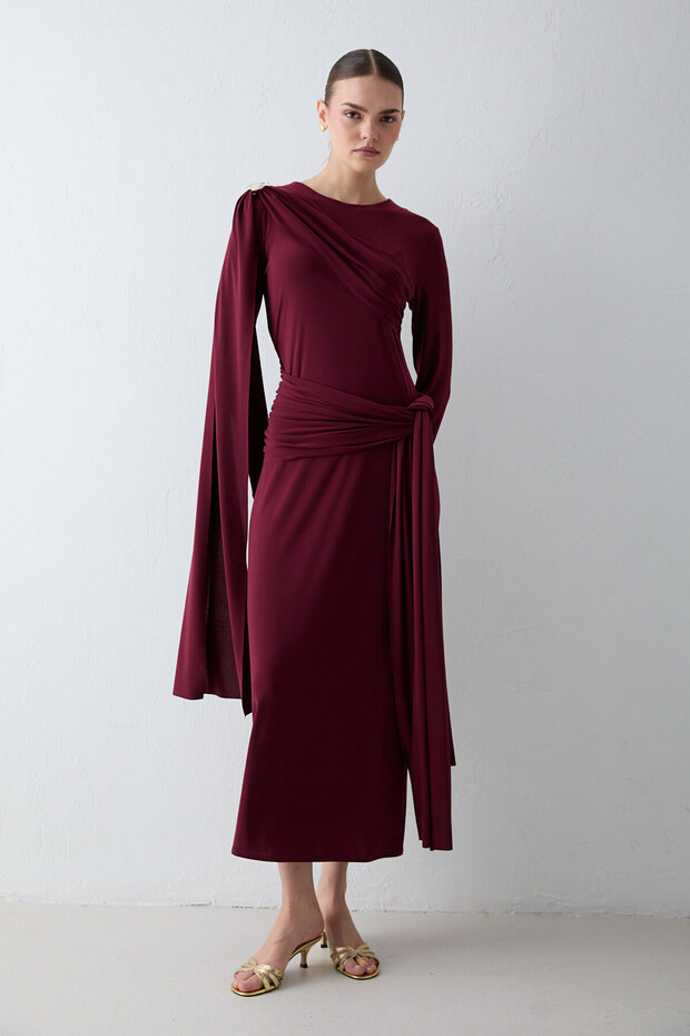 Stretch Fabric Tie-Detail Dress 32-2663