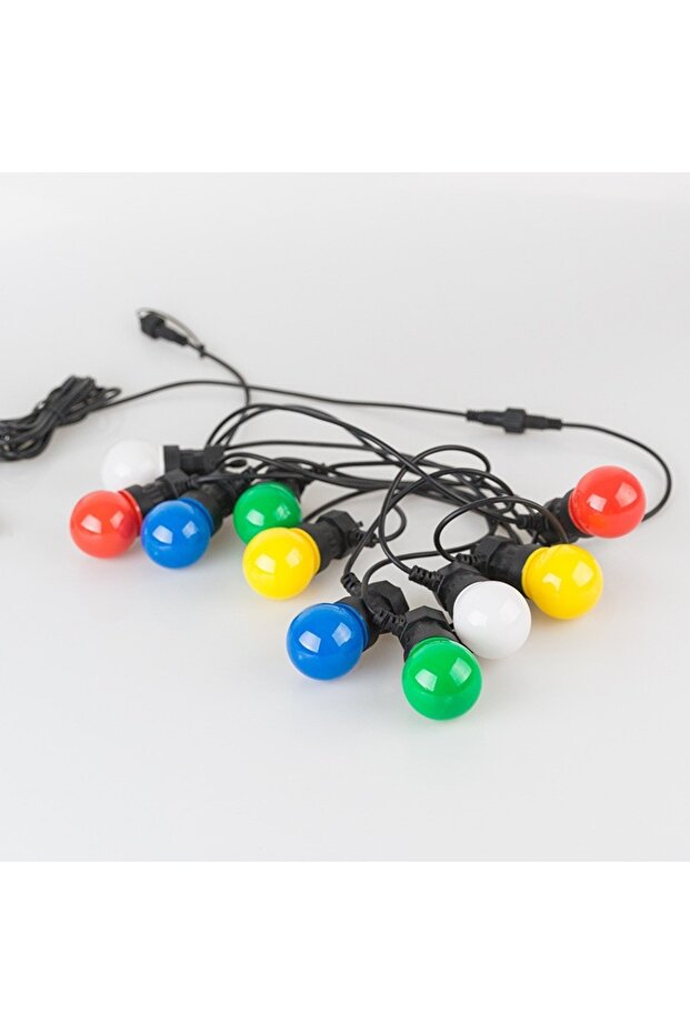 String Lights, Transformerless, 10 m, 20 LEDs Bulb Model, Interconnectable, IP65, Multi - 2