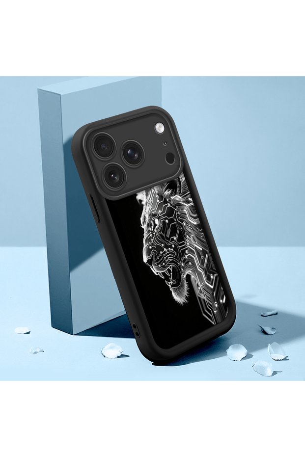 iPhone 17 Pro Max Compatible Case Slim Soft Silicone Phone Cover Lion Pattern