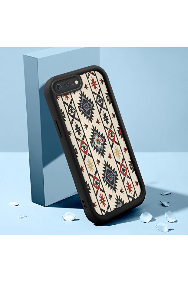 حافظة هاتف آيفون 8 بلس متوافقة مع الهاتف، حافظة هاتف رفيعة وناعمة من السيليكون بنمط عتيق - 1