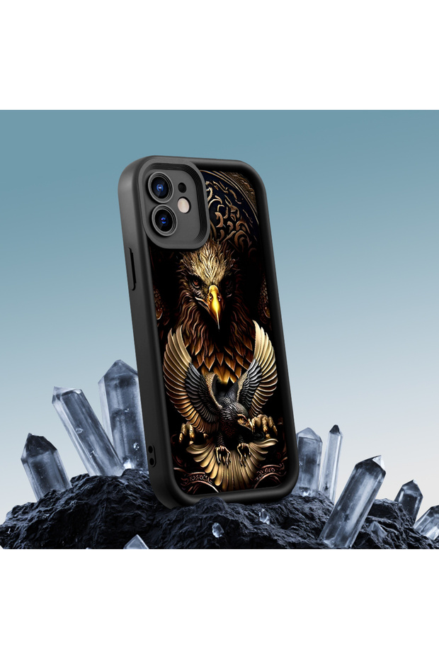 حافظة هاتف آيفون 8 بلس متوافقة مع الهاتف، حافظة هاتف رفيعة وناعمة من السيليكون بنمط النسر - 8