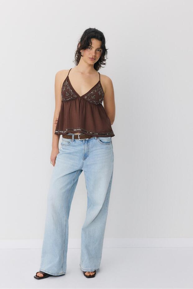 İşlemeli askılı top - 2