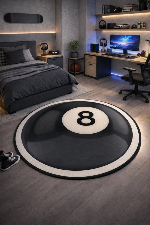 Non-Slip Sole Playstation Xbox Themed Machine Washable Gamer Youth Room Rug 180X180