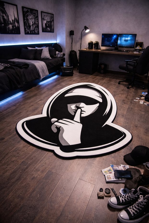 Non-Slip Sole Playstation Xbox Themed Machine Washable Gamer Youth Room on Machine Rug 80X150